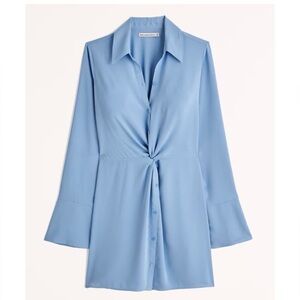 Abercrombie Long Sleeve Twist Front Shirt Dress